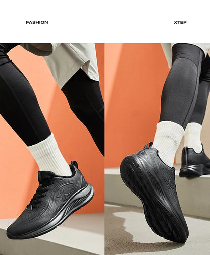 Xtep Running Shoes For Men 2024 Winter Stability Cushioning Lace Up Sports Shoes Keep Warm Jogging Soft Sneakers 876419370035