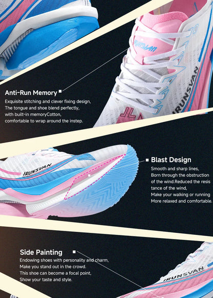 IRUNSVAN  Shadow Wing 2.0 Professional Training Racing Running Lightweight Carbon Plate Men Cushioning Shock