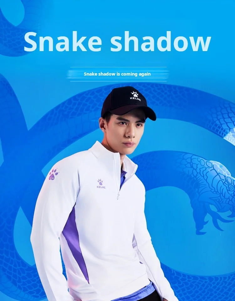Kelme Sports Hoodie Half Zip Running Long Sleeved Men's Autumn And Winter Fitness Jacket Football Training Suit Running