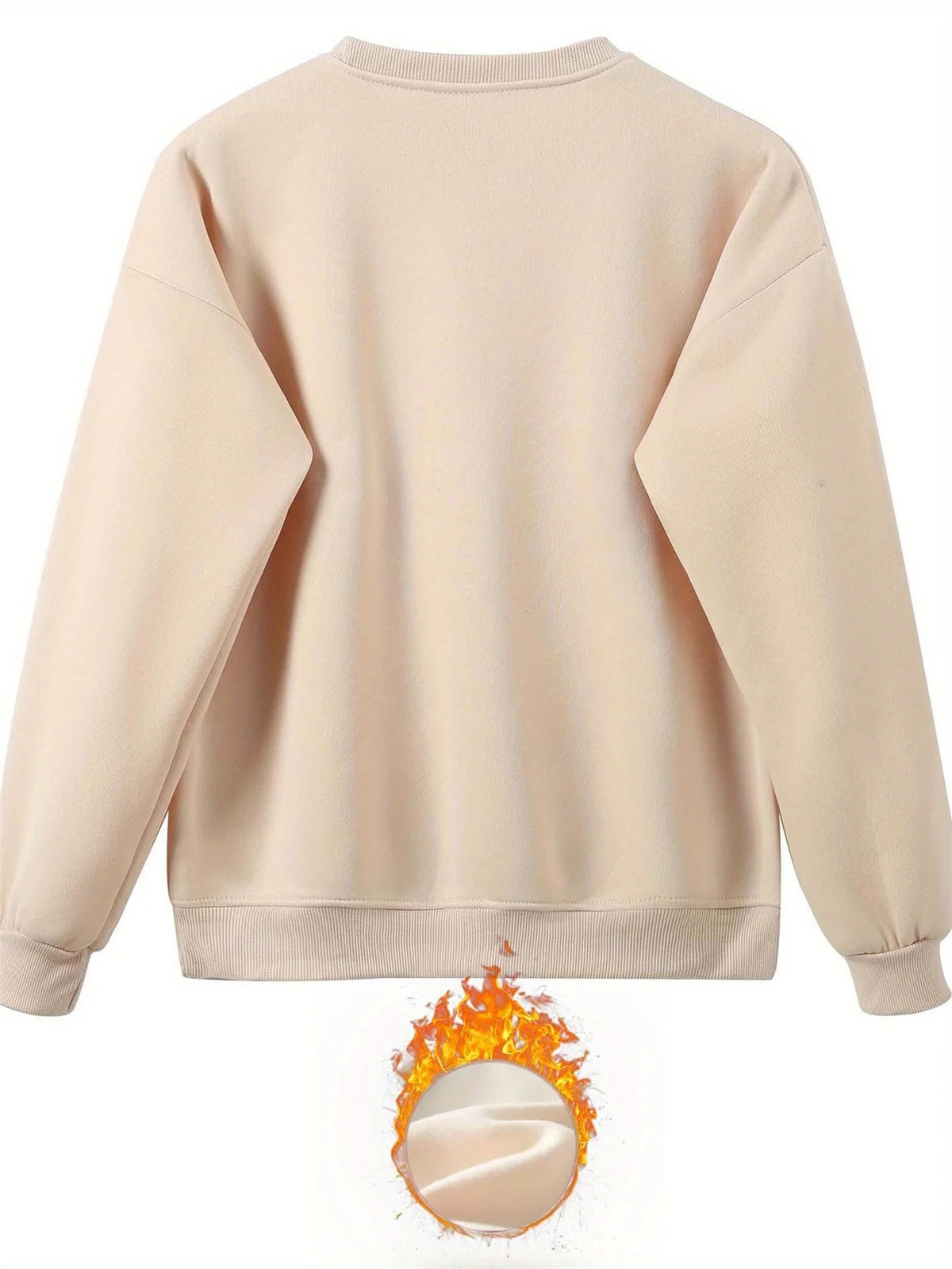 Women's Autumn/Winter Hip Hop Casual Street Fashion Heart Pattern Printed Round Neck Sweatshirt+Sweatpants Warm Set