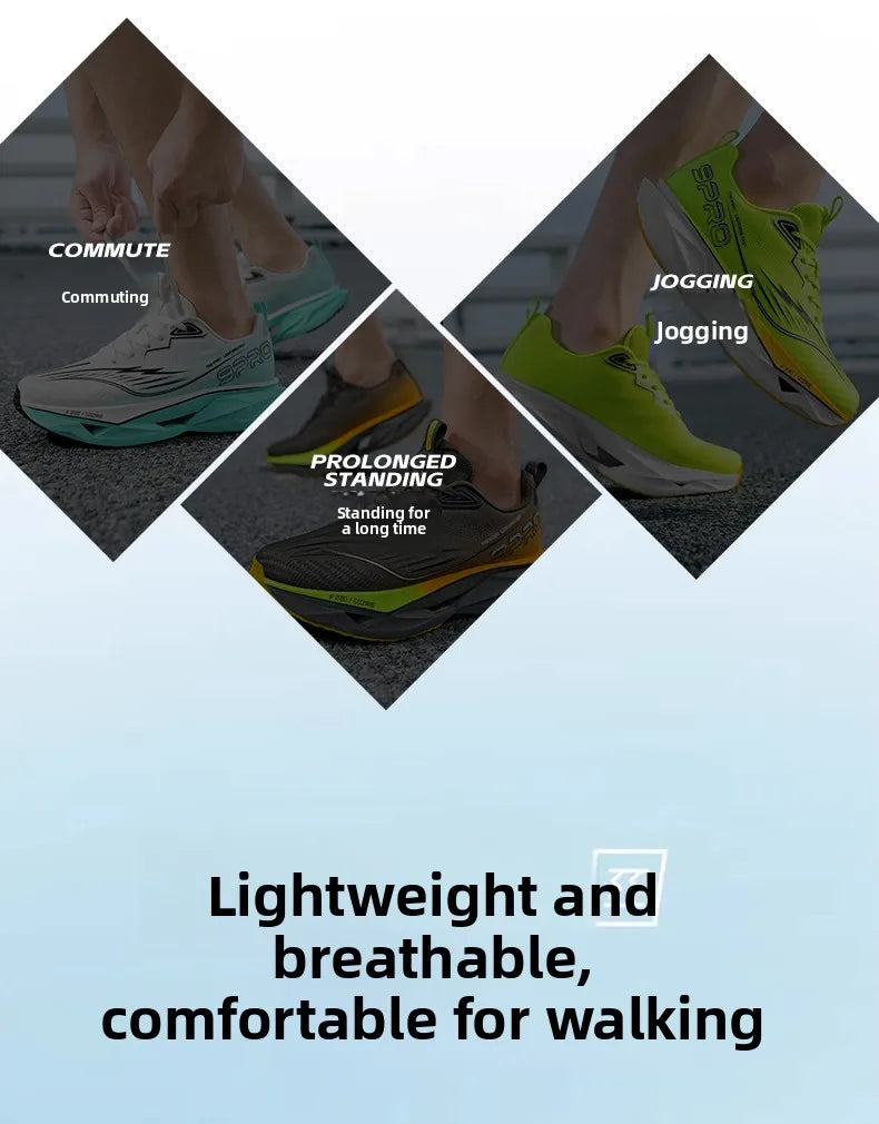 2025 Autumn New Men's and Women's Breathable Running Shoes Full Palm Carbon Plate Shock Absorbent Sports Running Shoes