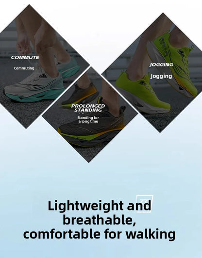 2025 Autumn New Men's and Women's Breathable Running Shoes Full Palm Carbon Plate Shock Absorbent Sports Running Shoes