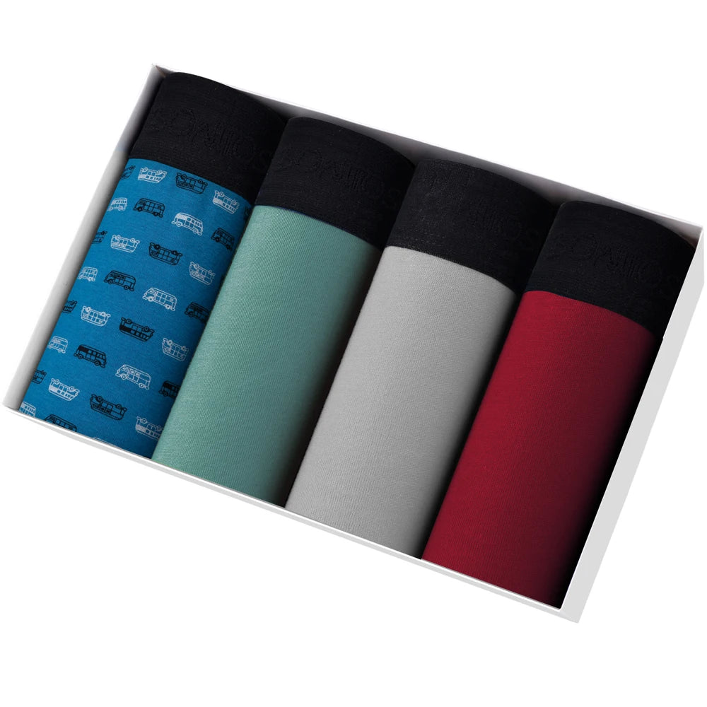 4pcs Boxers Men's Panties Underpants Man Boxer Underwear Cotton for Male Underpants Man Cotton Large Size Lot Soft