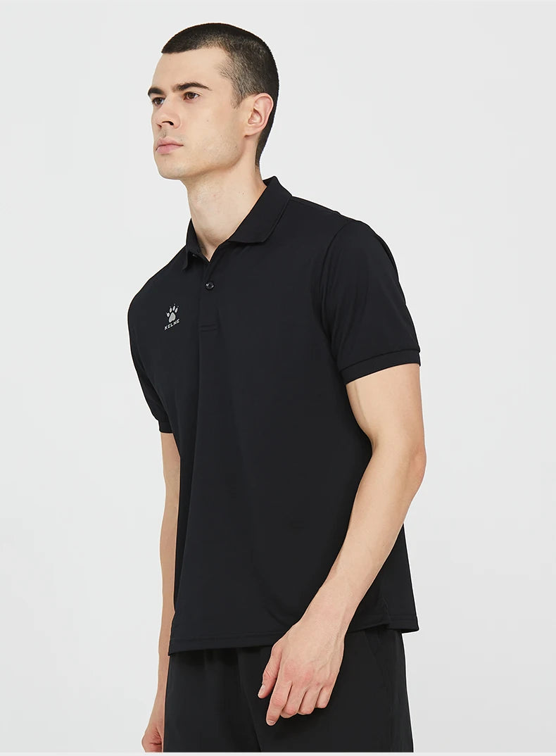 Kelme Polo Shirt Men Summer Quick Drying Short Sleeve T-shirt Club Training Football Uniforms Custom Culture Shirt