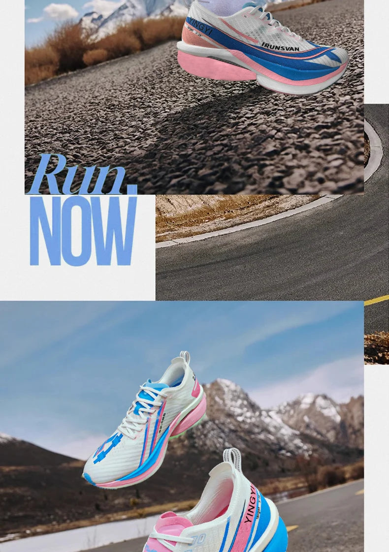 IRUNSVAN  Shadow Wing 2.0 Professional Training Racing Running Lightweight Carbon Plate Men Cushioning Shock