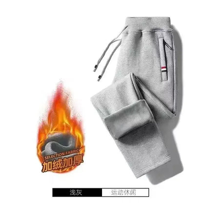 2024 Autumn Winter Plush Thickened Sports Pants for Men  Warm Casual Joggers Pants Loose Leggings for Men Sweatpants