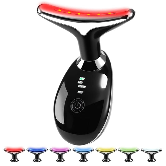 7-In-1 Red-Light-Therapy-For-Face and Neck, Face Neck Massager for Daily Skin Care Routine, Skin Care Tool